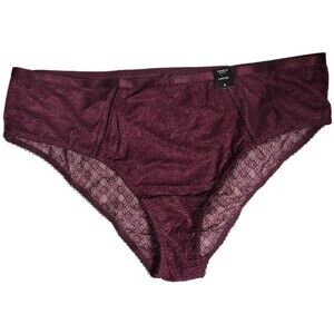 Torrid Hipster Panty Size 2X Winetasting Bella Lusso Fishnet Lace Mid Rise NWT